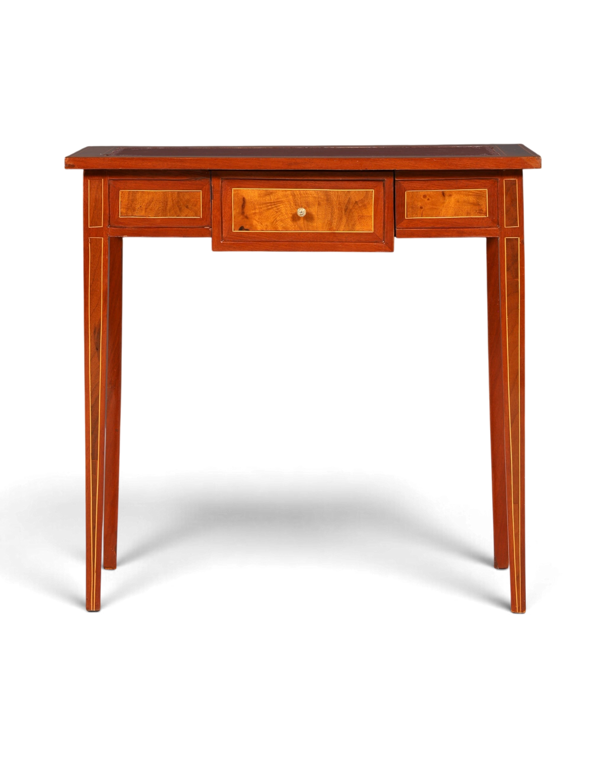 Hauptstadt Möblerei Schreibtisch im French-Desk-Stil aus Echtholz mit filigranen Details und einer Schublade