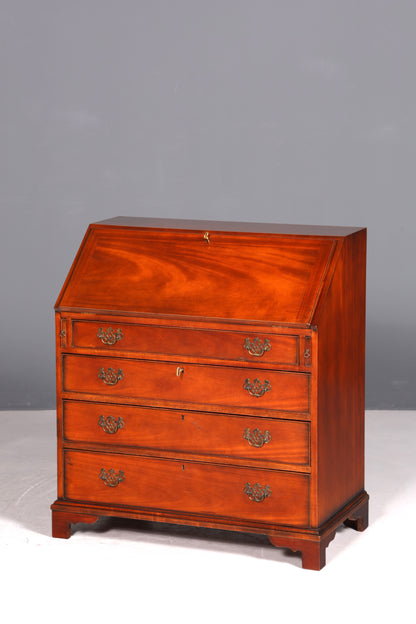 Wunderschöner Englischer Sekretär Schreibkommode echt Lederauflage Schreibtisch Kommode