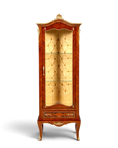 Traumhafte Barock Stil Vitrine Antik Stil Sammler Schrank Intarsien Glasschrank