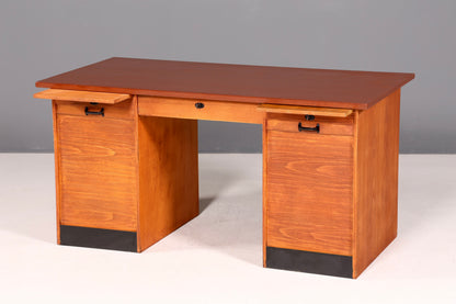 Wunderschöner Bauhaus Rollladen Schreibtisch Mid Century echt Holz Bürotisch Office Table