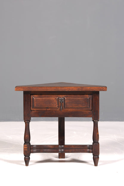 Wunderschöner Spanischer Ecktisch echt Holz Beistelltisch rustikaler spanischer Ablagetisch