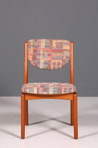 Schlichter Mid Century Stuhl Retro Esszimmer Stuhl Danish Design Küchenstuhl Teak Holz Sekretär Stuhl 2 von 2