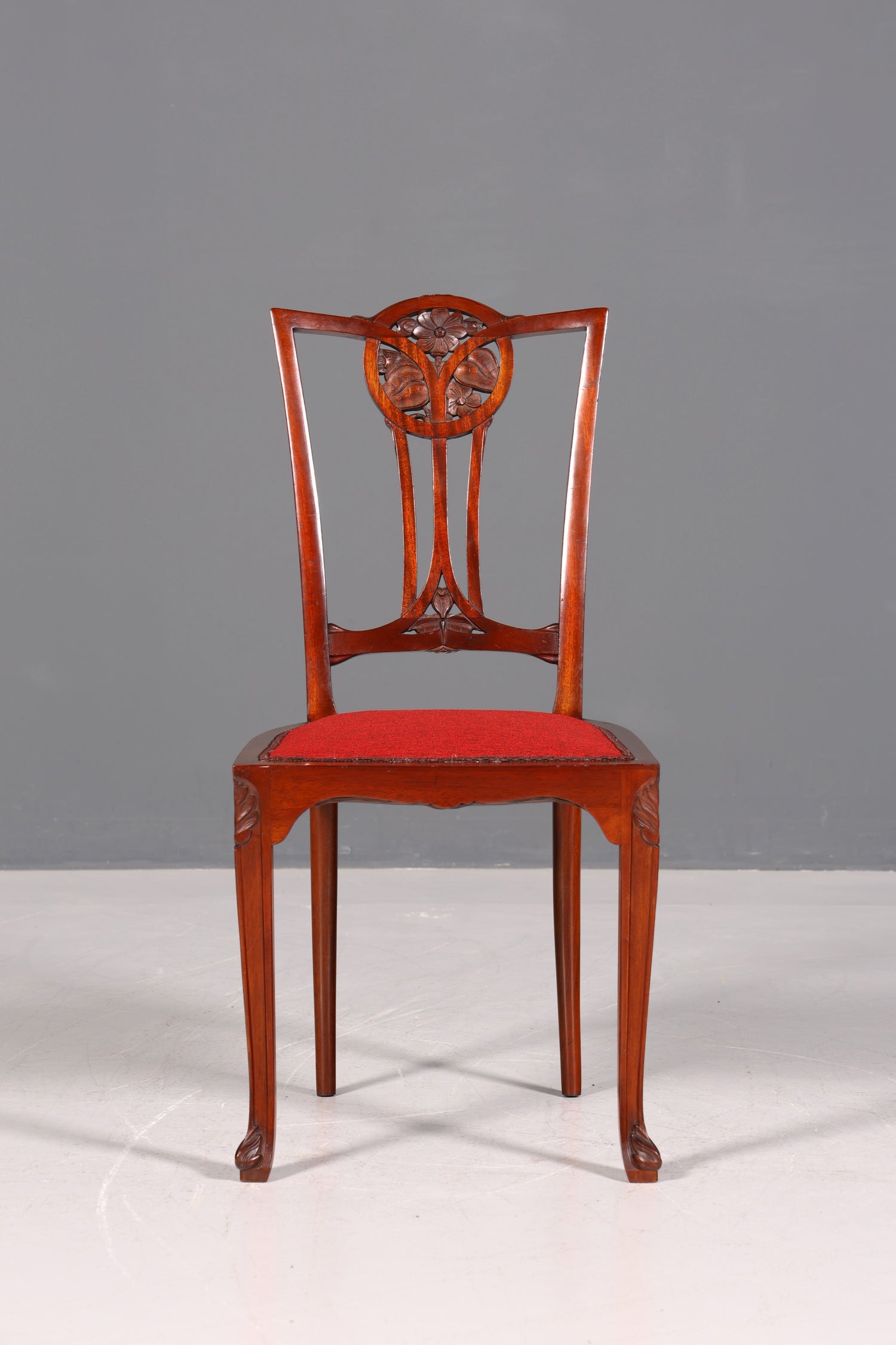 Wunderschöner Jugendstil Stuhl Sekretär Stuhl Englisch Antik Küchenstuhl um 1900 1 von 2