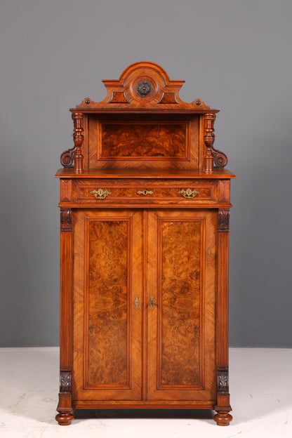 Traumhaftes Gründerzeit Vertiko mit Aufsatz Jugendstil Schrank Antik Highboard Buffet Kommode Vintage