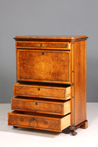 Wunderschöner Biedermeier Sekretär Louis Philippe Büro Vertiko Kommode Antik Schreibtisch