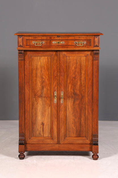 G124 Finish Traumhaftes Gründerzeit Vertiko Jugendstil Schrank Antik Highboard Kommode