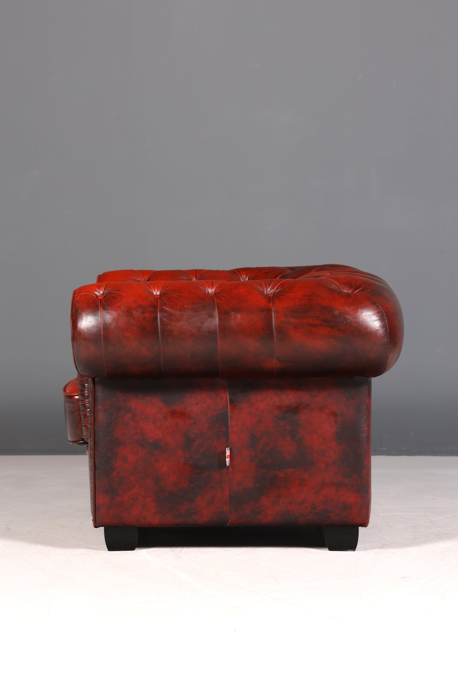 F955 Finish cm Stilvoller Original Chesterfield Sessel Englischer Armlehnsessel Englisch Herrensessel