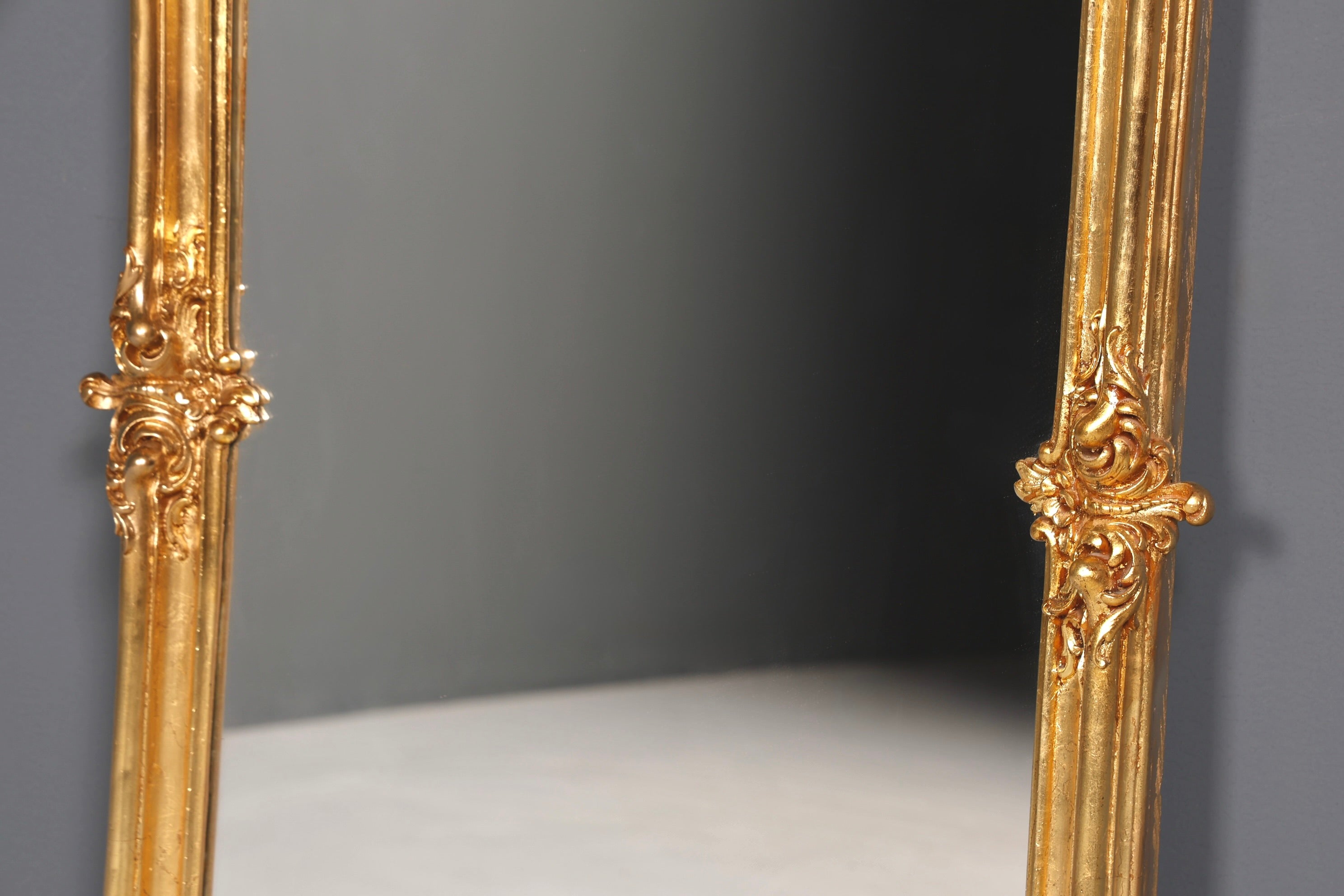 Traumhafter Prunk Barock Stil Standspiegel Gold Antik Stil Ornament Flurspiegel Spiegel