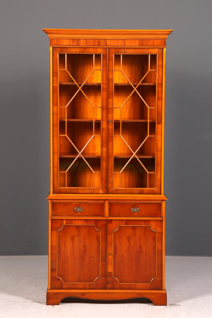 Wunderschöne Original Heldense Vitrine Eibe Bücherschrank Glasvitrine Buffet Schrank