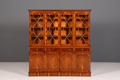 Wunderschöne Englische Vitrine Bücherschrank Buffet Englisch Glasvitrine Bibliothek Vitrinenschrank