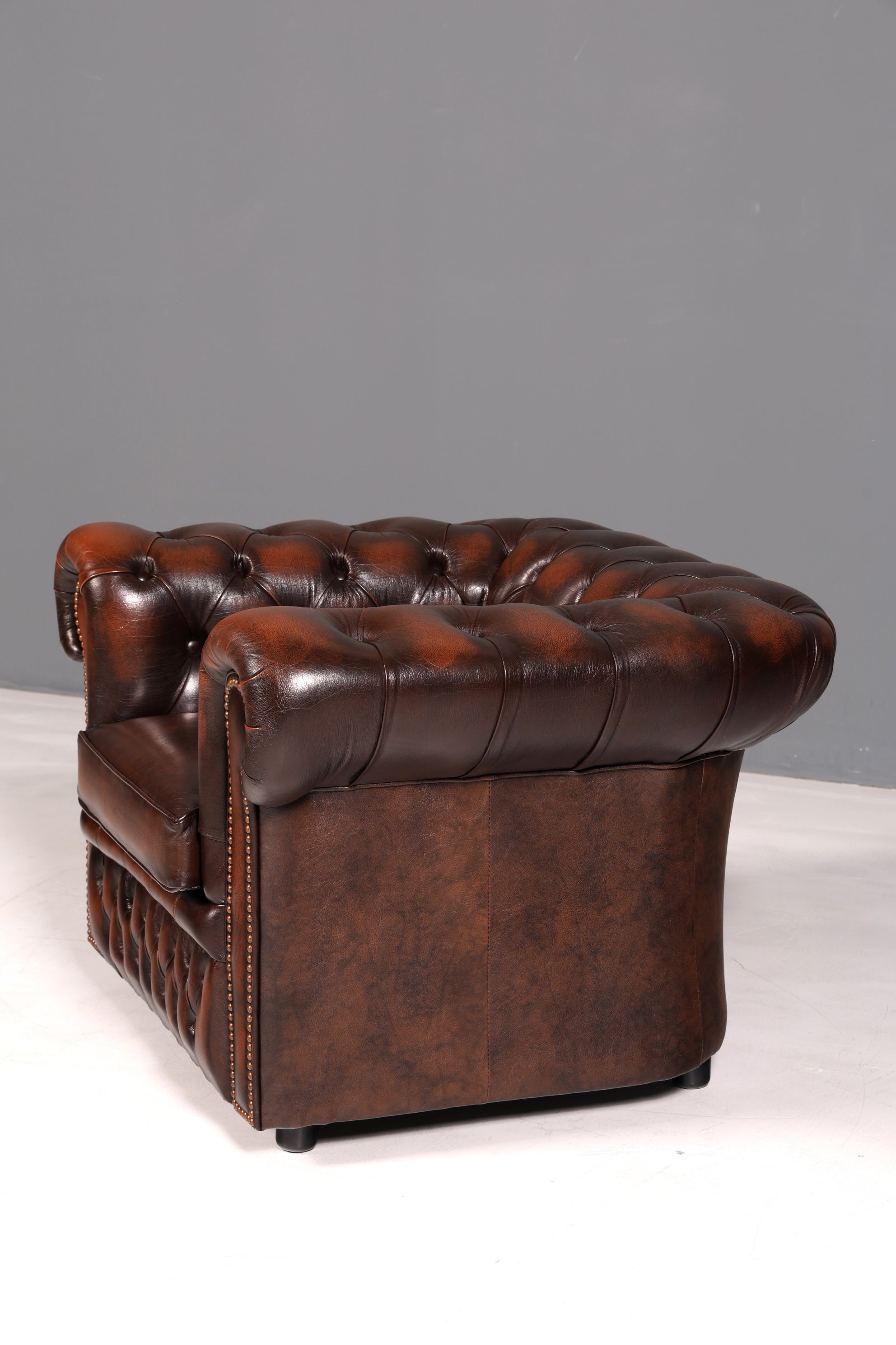 Edler Original Centurion Chesterfield Sessel Englischer Armlehnsessel Herrensessel Ledersessel England