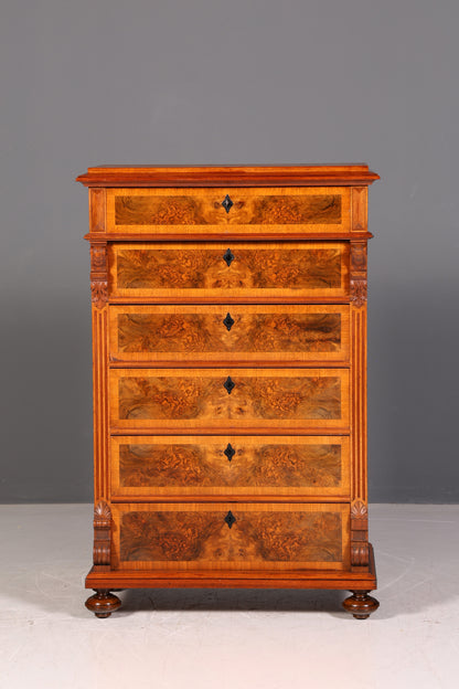 Dreamlike Art Nouveau Chest of Drawers Antique Vertiko Drawer Chest Highboard Lingerie Chest