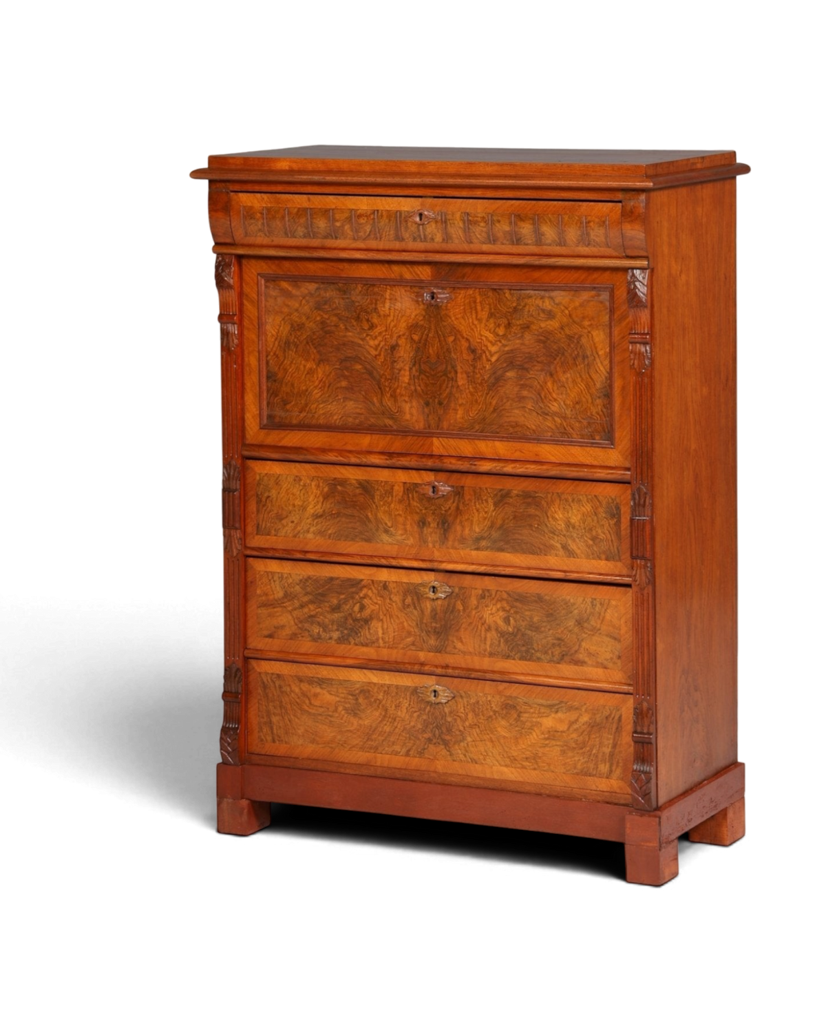 Stilvoller Gründerzeit Sekretär Vertiko Highboard Jugendstil Kommode Schrank um 1880