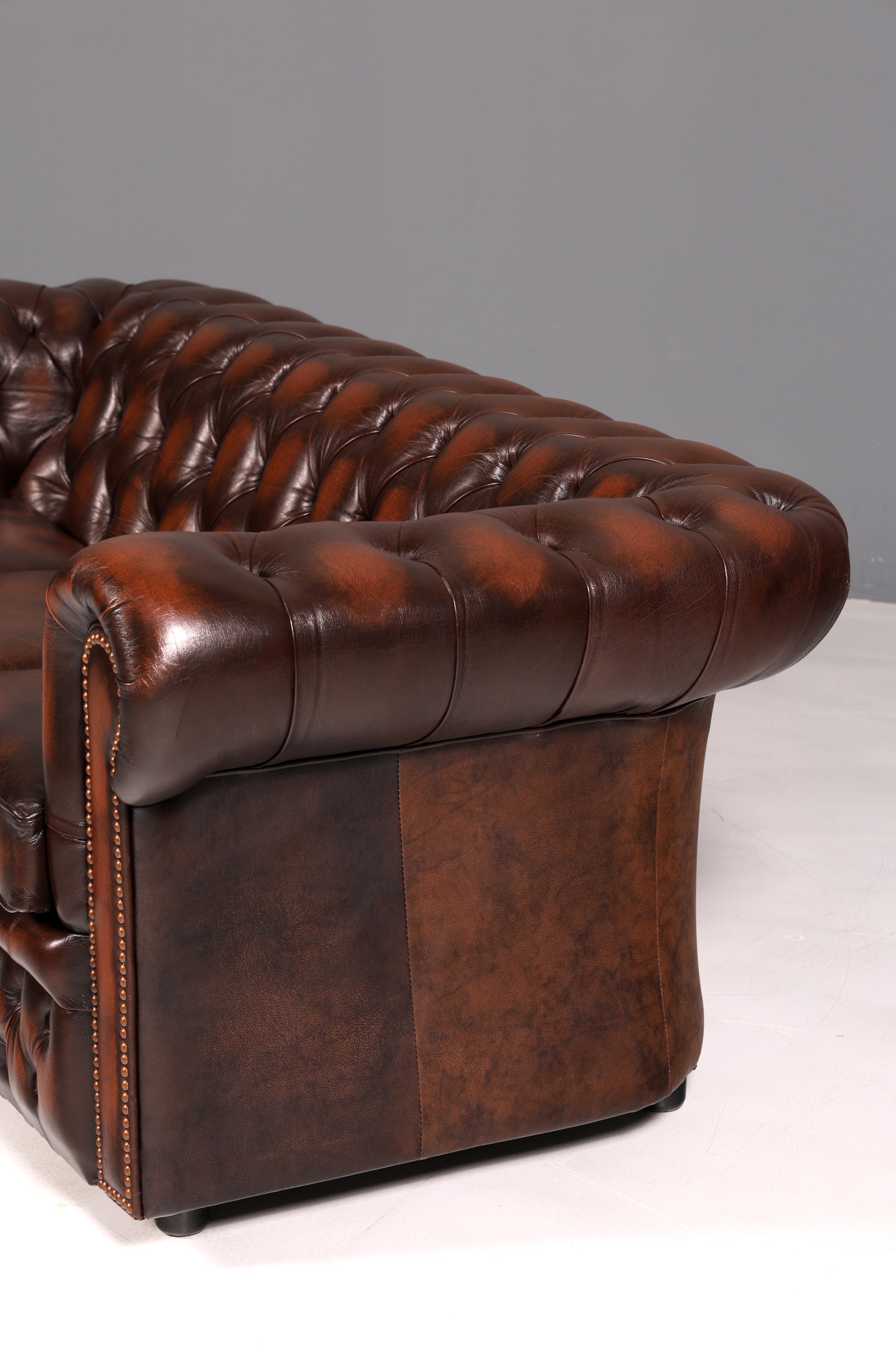 Wunderschönes Original Centurion Chesterfield Sofa 3-Sitzer echt Leder Couch Englisch Polstersofa Ledersofa