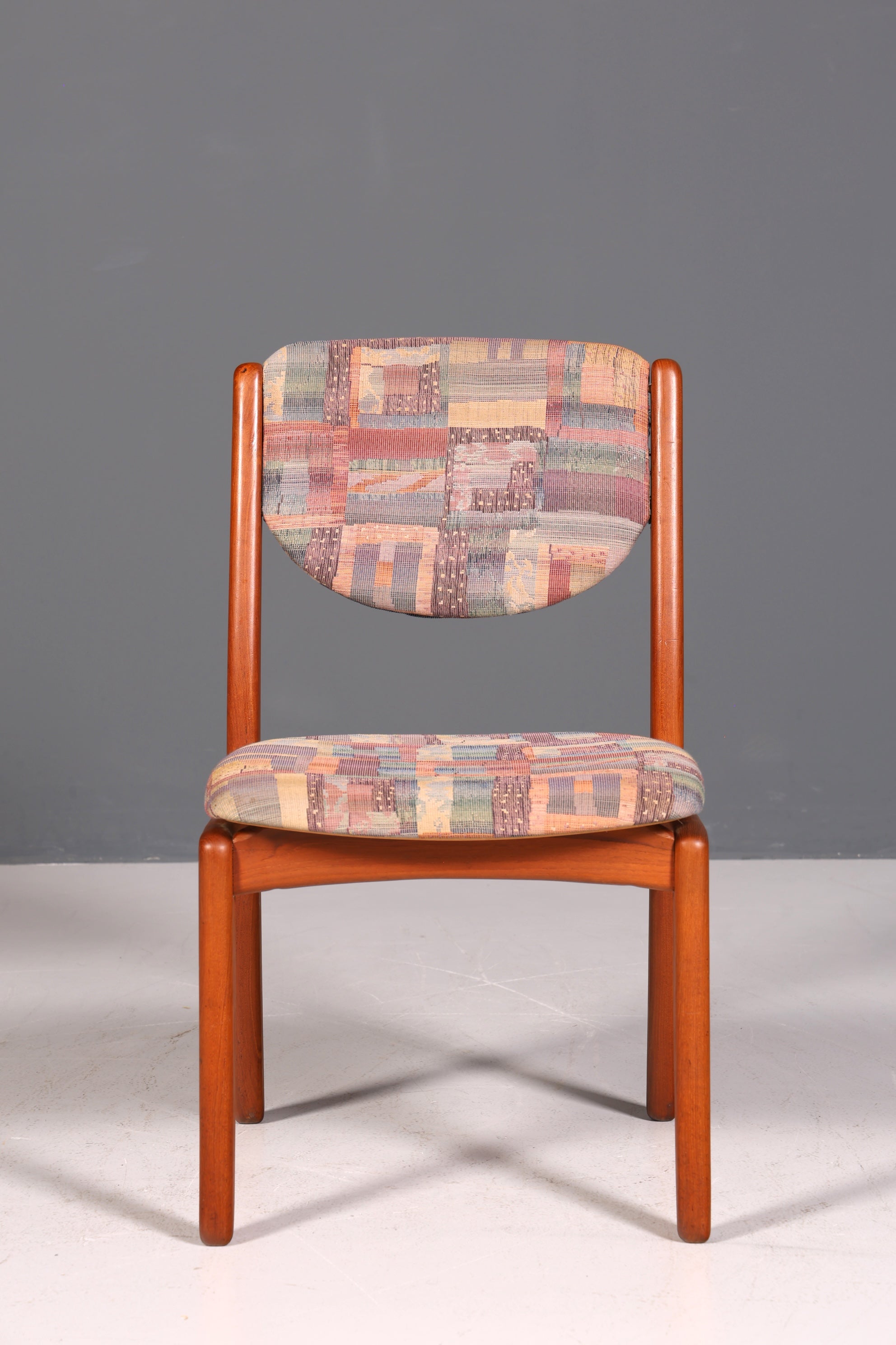 Schlichter Mid Century Stuhl Retro Esszimmer Stuhl Danish Design Küchenstuhl Teak Holz Sekretär Stuhl 1 von 2