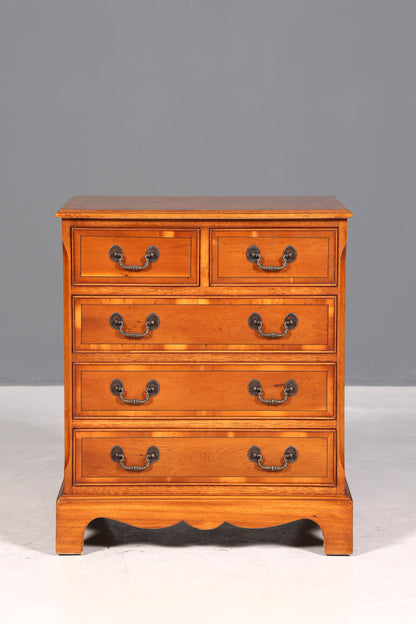 Traumhafte Englische Eibe Kommode echt Holz Schubladenkommode Antik 60er Jahre