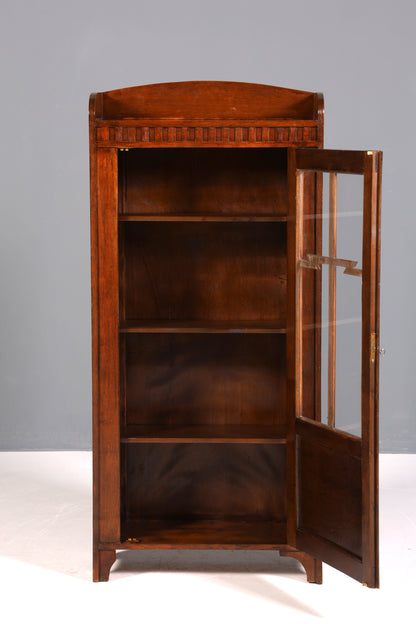 Traumhafte Jugendstil Vitrine Antike Eiche Holz Bücherschrank Antik Schrank Geschirrschrank