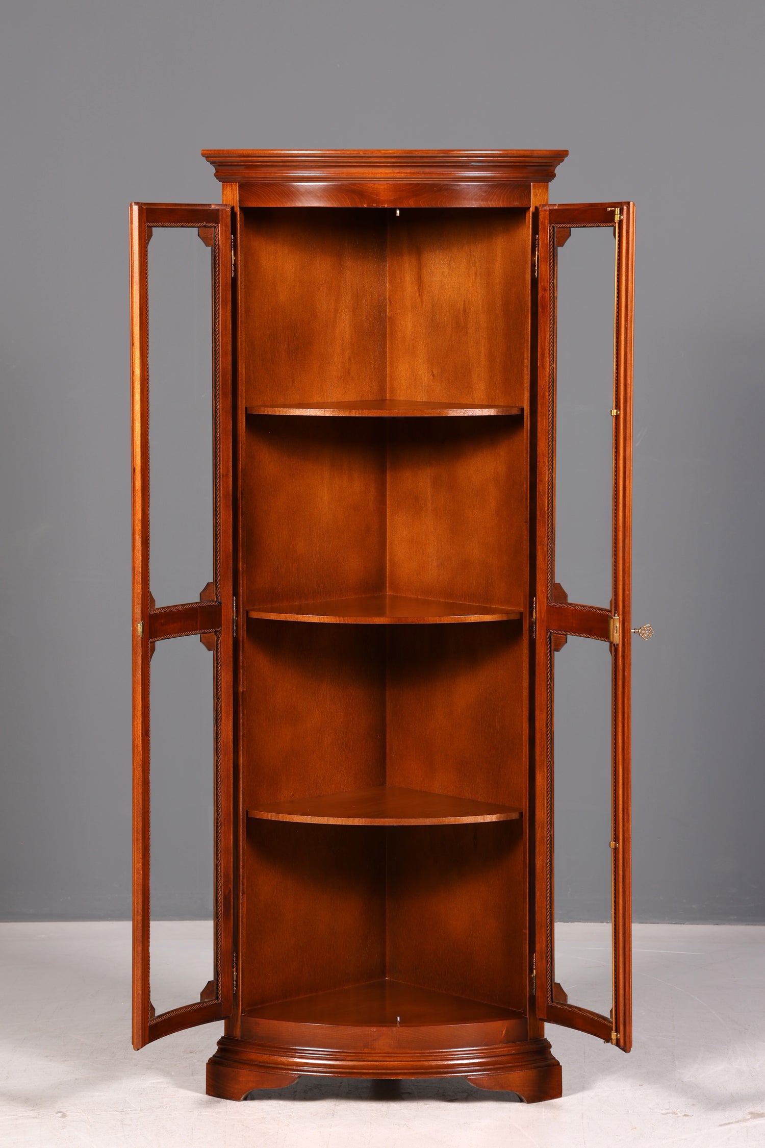 Wunderschöne Original Selva Eckvitrine Antik Stil Vitrine Schrank Geschirrschrank Glasvitrine Eckschrank 1 von 2