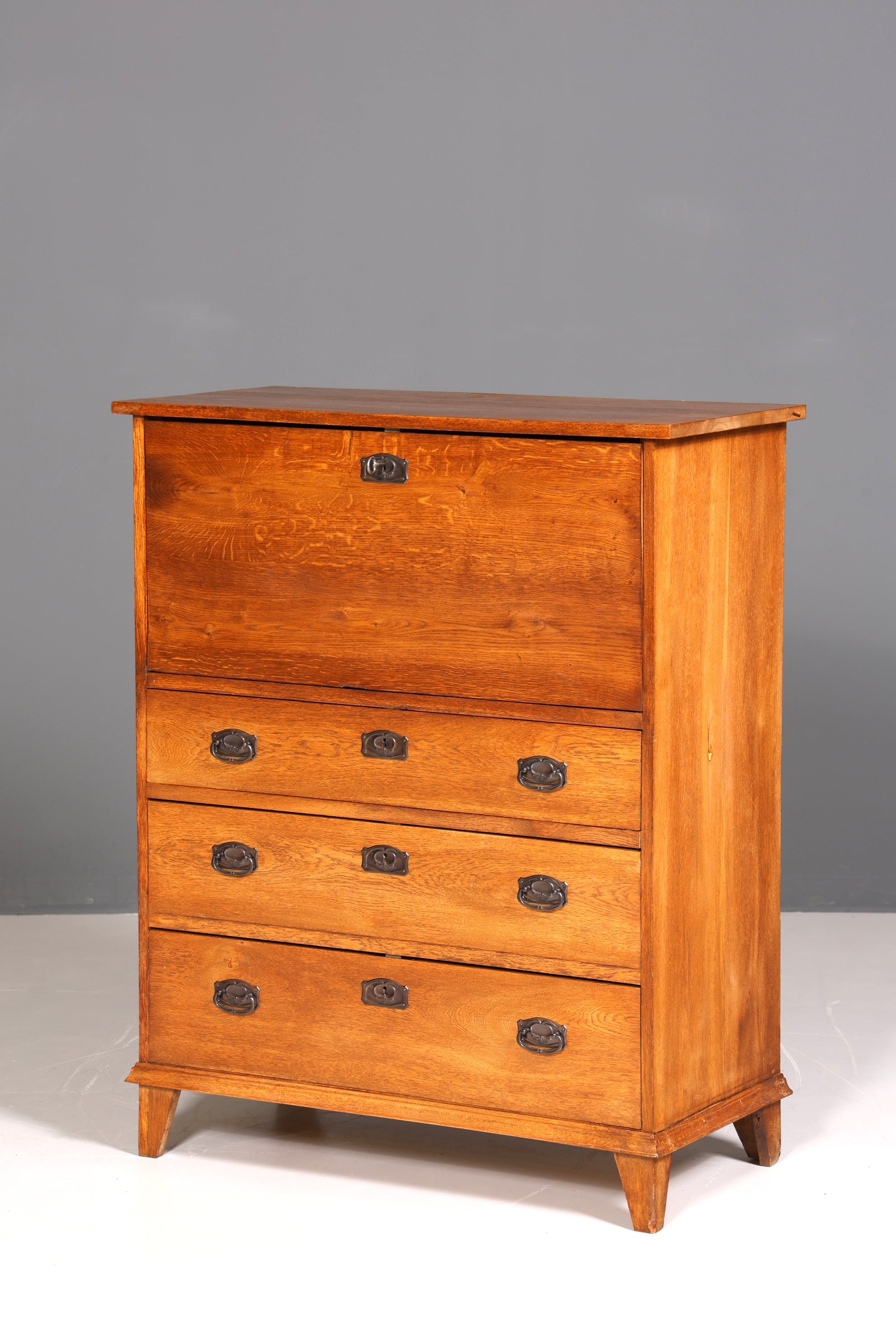 Wunderschöner Jugendstil Sekretär Gründerzeit Vertiko Antik Kommode um 1900 Eiche Massiv