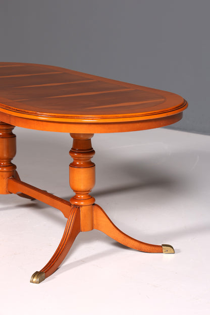 Dreamy English coffee table, antique style yew, Regency style side table