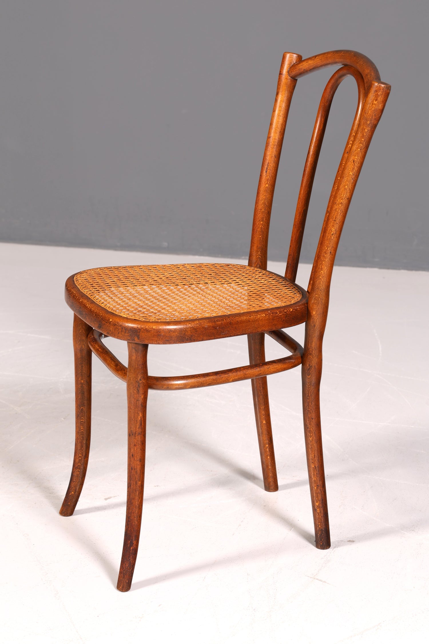 Edler Original Thonet Stuhl Wiener Geflecht Korbgeflecht Bugholz Kaffeehausstuhl Sekretär Stuhl Antik Vintage