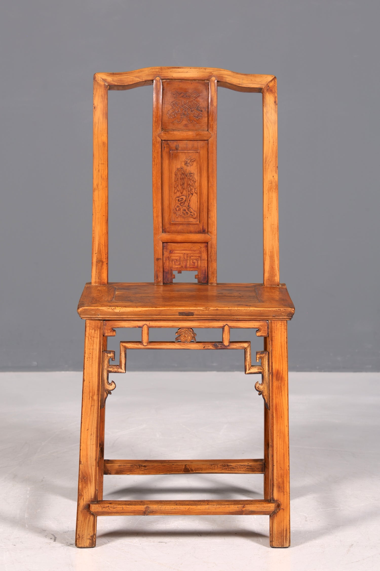 Wunderschöner Chinesischer Stuhl China Ming Stil Qing Dynastie Holzstuhl Antik Asiatischer Sekretär Stuhl