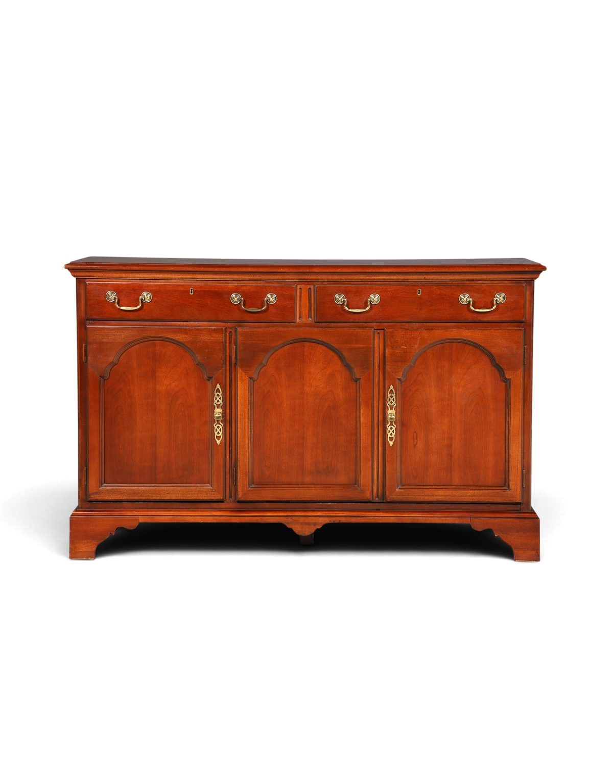 Hauptstadt Möblerei Drexel Heritage Sideboard aus Holz im Antik-Stil mit sieben Schubladen und Messingbeschlägen