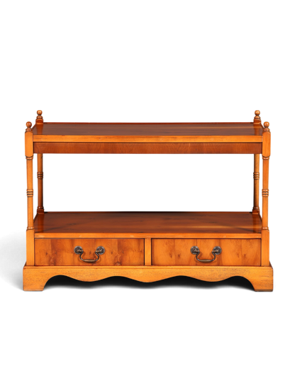 Wunderschöner Englischer Couchtisch Regency Stil Antik Ablagetisch Beistelltisch Schubladen Holz
