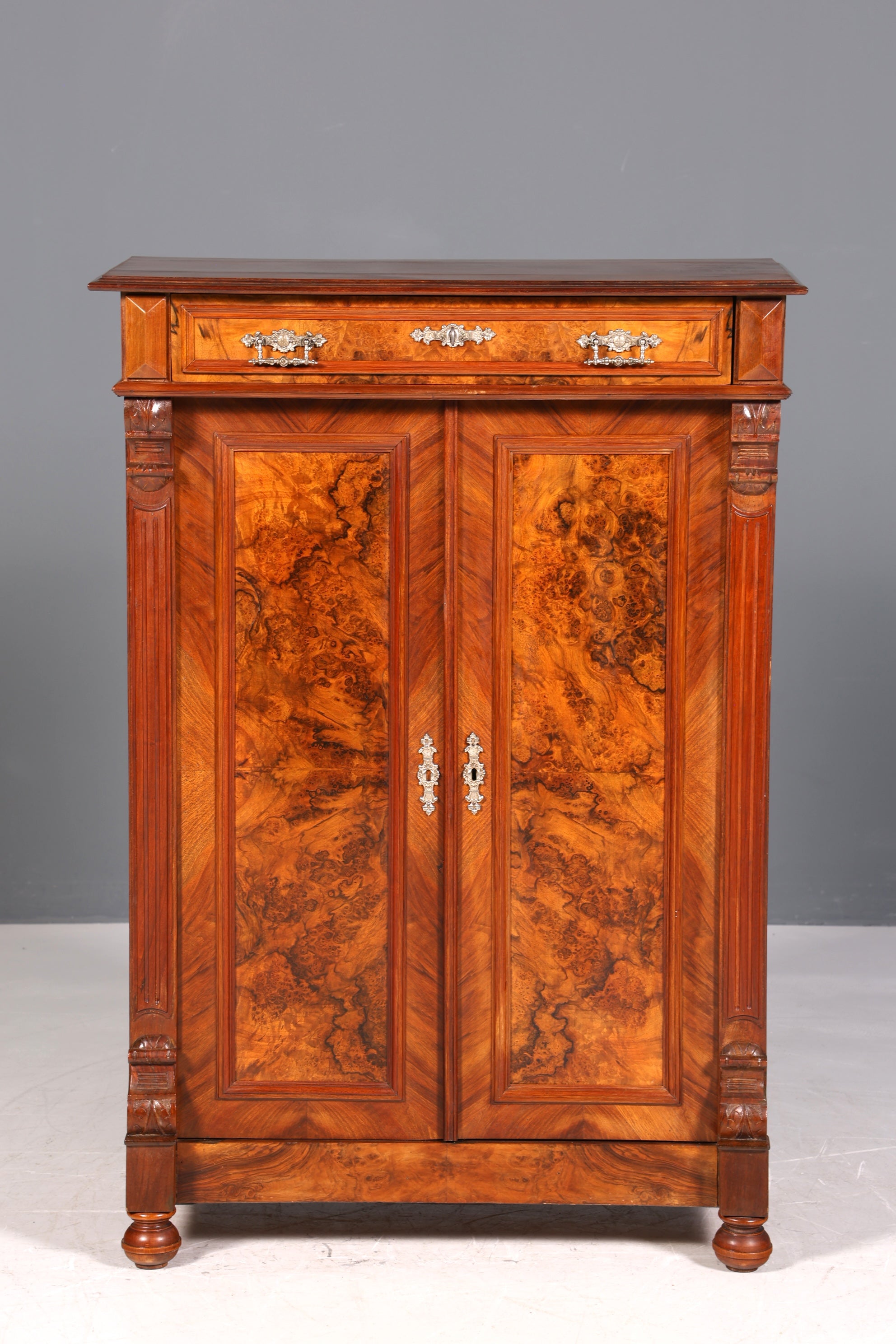 Wunderschönes Gründerzeit Vertiko Jugendstil Schrank Antik Highboard Kommode