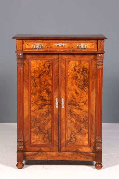 Wunderschönes Gründerzeit Vertiko Jugendstil Schrank Antik Highboard Kommode