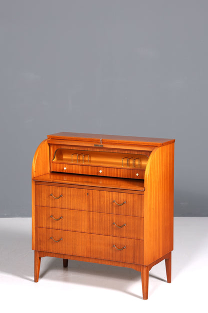 F228 Finish cm Wunderschöner Mid Century Rollladen Sekretär echt Holz Büro Schrank Vintage Schreibkommode