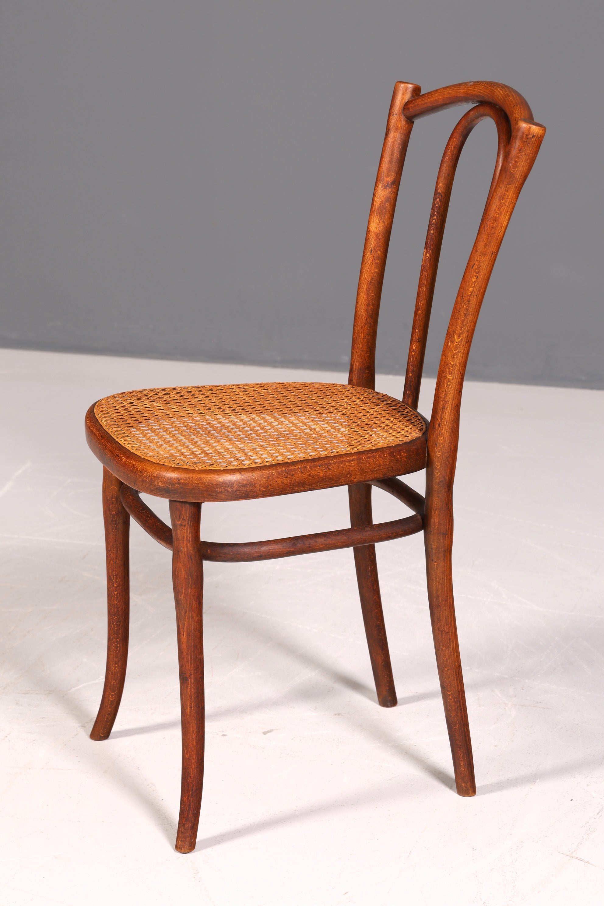 Traumhafter Original Thonet Stuhl Korbgeflecht Bugholz Antik Wiener Geflecht Sekretär Stuhl Vintage Esszimmer