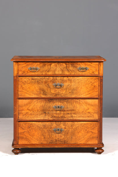 Stylish Louis Philippe Biedermeier antique chest of drawers, linen chest