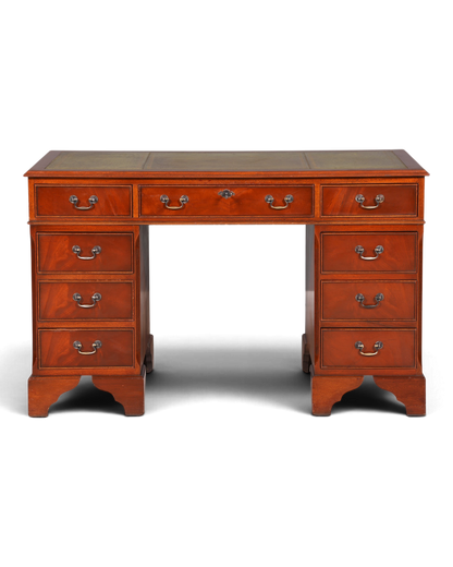 Wunderschöner Englischer Schreibtisch echt Lederauflage Bürotisch Antik Stil Office Desk