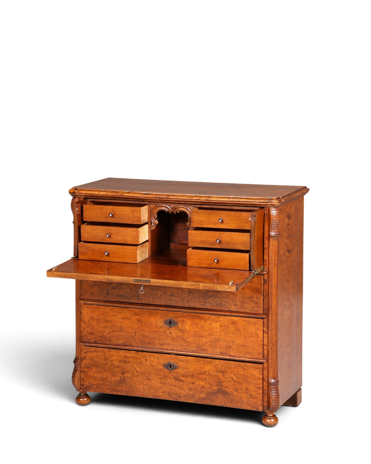 Wunderschöner Louis Philippe Sekretär um 1880 Gründerzeit Antik Schrank Schreibtisch