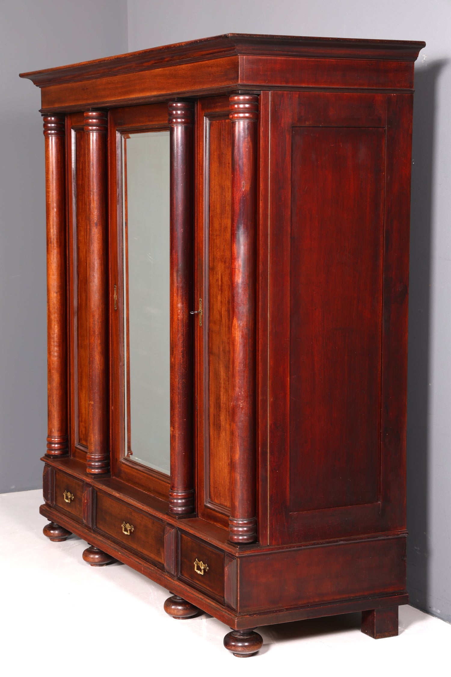 G186 Finish Biedermeier? Edler Gründerzeit Schrank um 1880 Kleiderschrank Antik Jugendstil Wäscheschrank