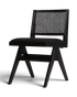Sehr edler Korbgeflecht Stuhl "Vienna Black" schwarzer Bauhaus Relax Lounge Chair Küchenstuhl Sekretär Stuhl