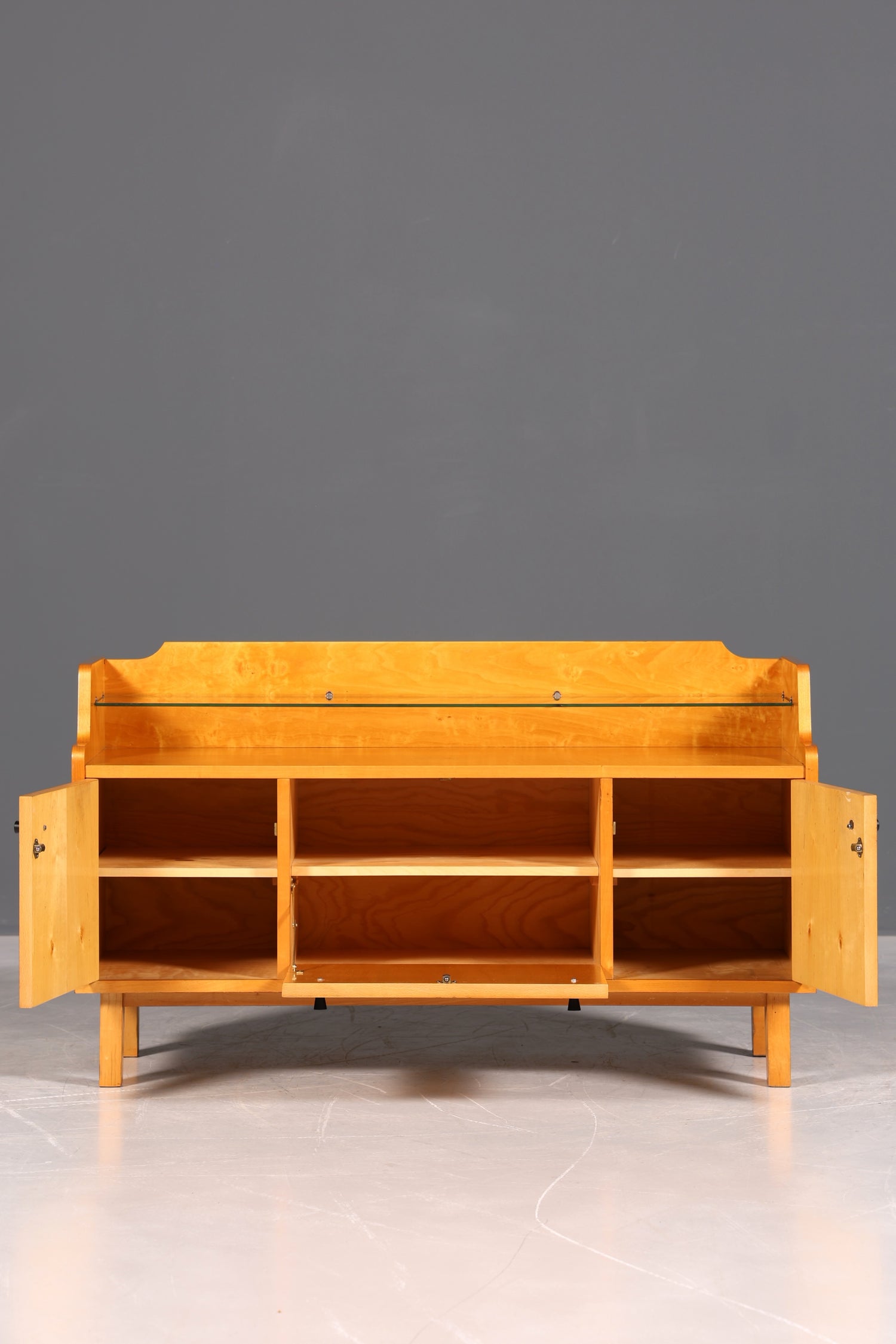 F966 Finish cm Wunderschönes Mid Century Kommode Vintage TV Sideboard 60s Schrank Flurkommode Klappschrank