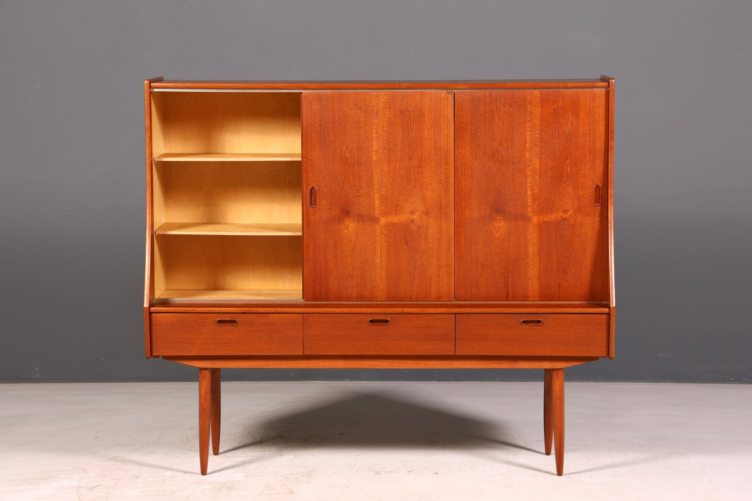 Traumhaftes Mid Century Sideboard Teak Highboard Schrank Vintage Danish Design Kommode