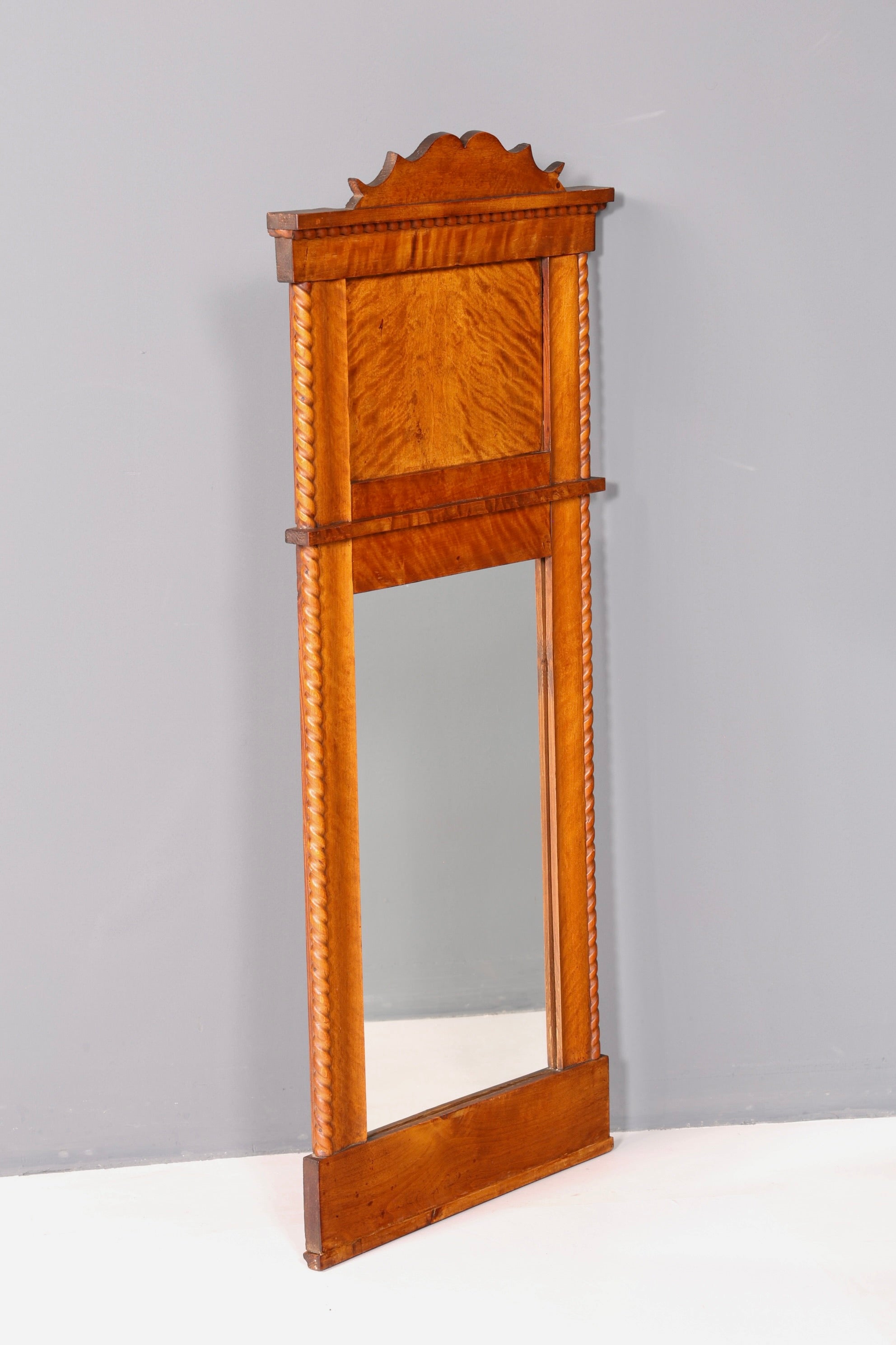 Wunderschöner Biedermeier Spiegel Wandspiegel Antik Holzspiegel Flurspiegel Garderobenspiegel