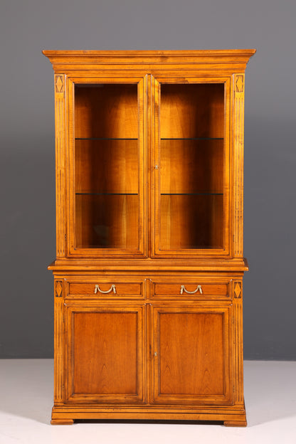 Traumhafte Original Selva Vitrine Antik Stil Massivholz Buffet Villa Borghese Schrank Bibliothek