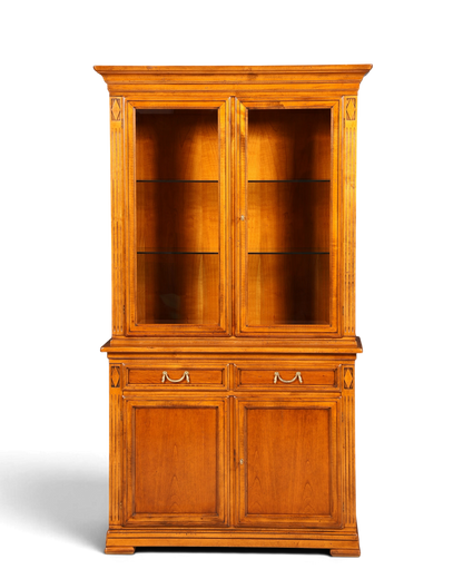 Hauptstadt Möblerei Selva Vitrine Villa Borghese aus massivem Holz im antiken Stil mit Innenbeleuchtung