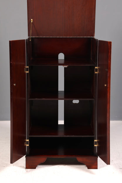 Edler Englischer HiFi-Schrank Sheldon Mahagoni Musikschrank Plattenschrank Phonoschrank 60s Vintage