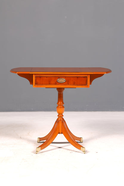 Wonderful original Heldense side table, yew wood, folding table, occasional table, chest, telephone table