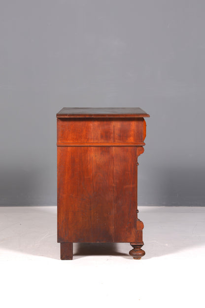 Wunderschöne Gründerzeit Kommode Louis Philippe Schubladen Kommode Nussbaum Sideboard um 1880