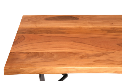 Traumhafter Nussbaum Tisch 200cm-100cm Esszimmer Tisch Baumkanten Platte Massiv Holz Küchentisch