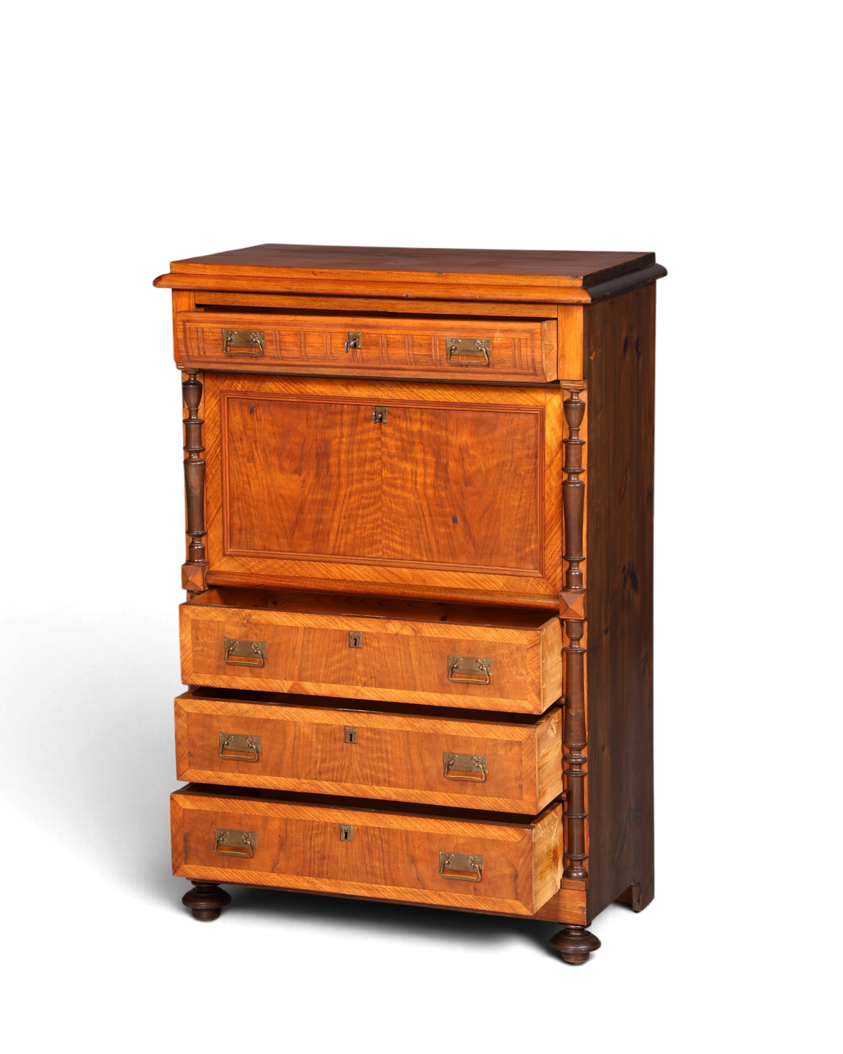 Traumhafter Gründerzeit Sekretär Jugendstil Kommode Antik Schubladenkommode Vertiko Highboard