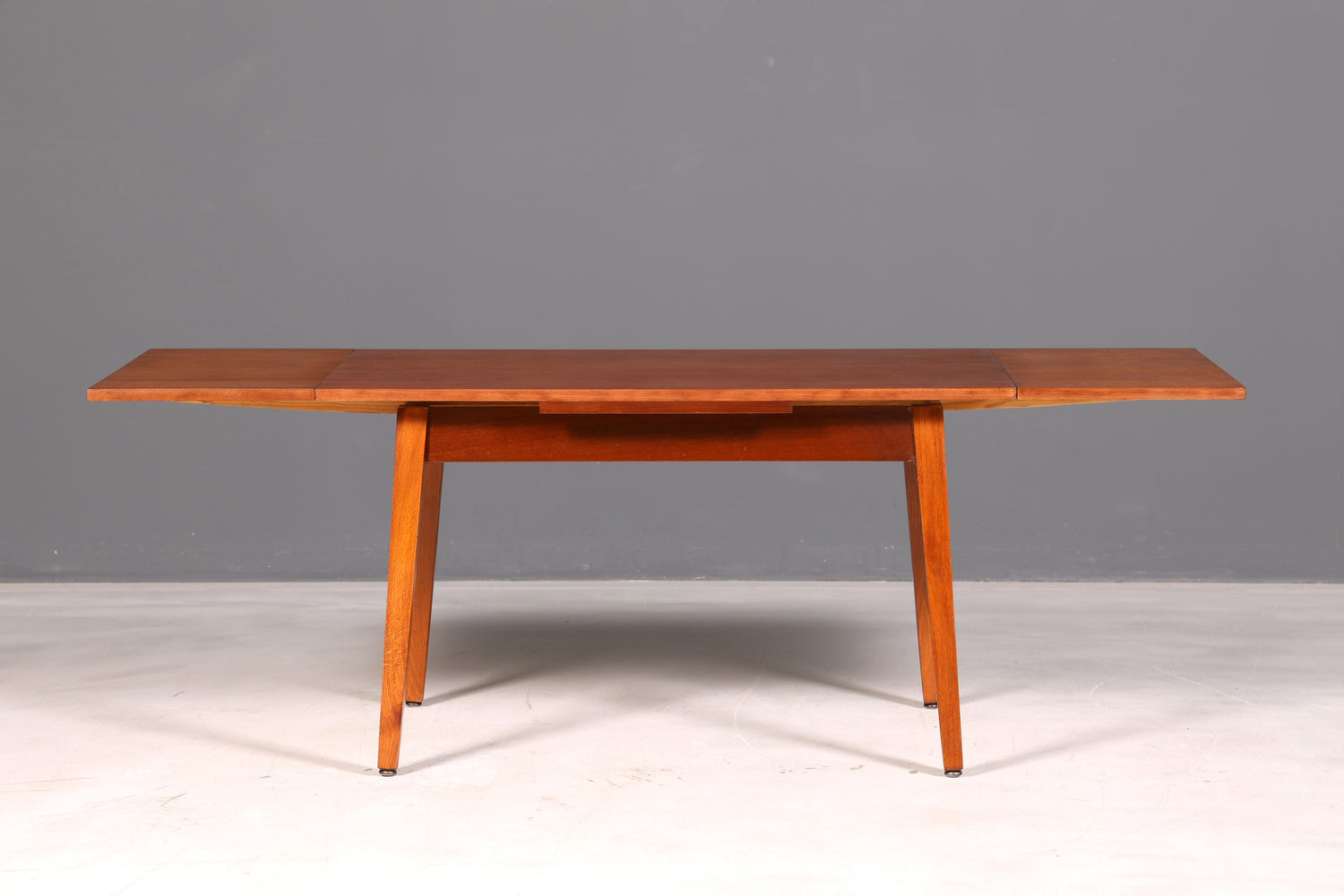 Beautiful mid-century kitchen table, vintage extendable height-adjustable dining table, 1960s wood