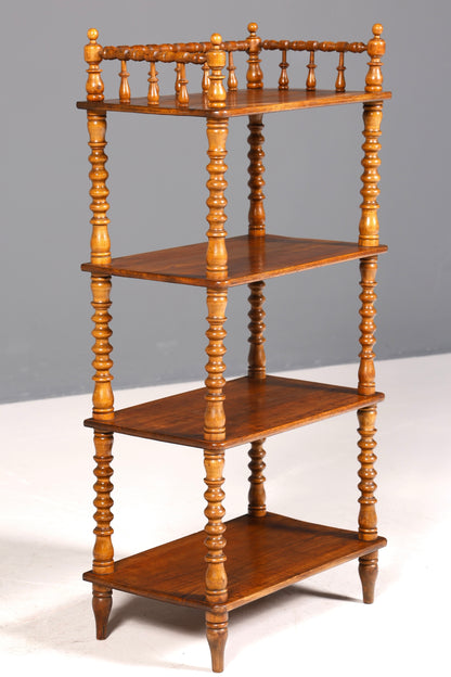 Stilvolle Gründerzeit Etagere Louis Philippe Stil Regal Bücherregal echt Holz Buchablage Bookshelf