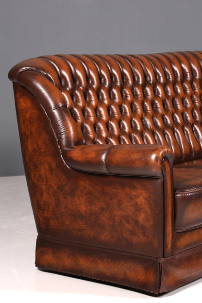 Wunderschönes Original Chesterfield Sofa 3- Sitzer echt Leder Couch Englisch
